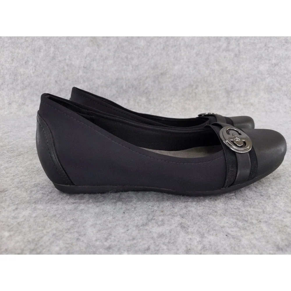 Baretraps Memory Foam Flats Comfort Buckle Detail Black Shoes Size 8M‎